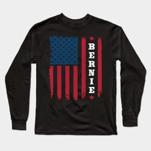 Bernie Sanders Vintage USA Flag Long Sleeve T-Shirt